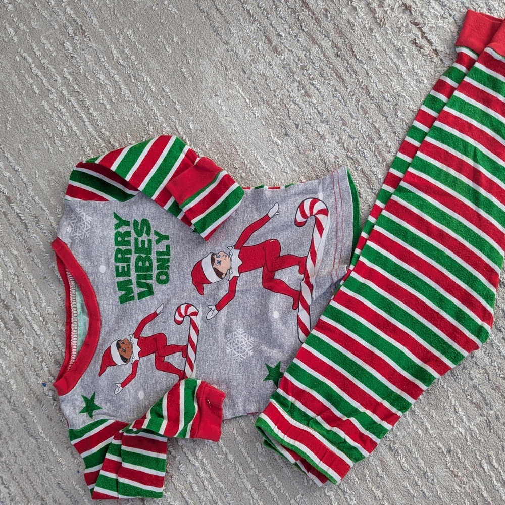 Festive Striped Pajama Set